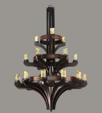 Meyda White 122640 - 63" Wide Castilla Jadestone 21 Light Three Tier Chandelier