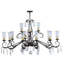 Meyda White 124143 - 62" Long Windsor 14 Light Oblong Chandelier