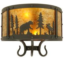 Meyda White 126762 - 13.5" Wide Wildlife at Pine Lake Wall Sconce