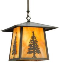 Meyda White 129504 - 12"Sq Stillwater Tall Pine Pendant