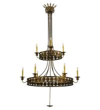 Meyda White 132339 - 48"W Montgomery 2 Tier Chandelier