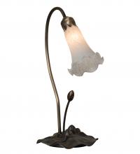 Meyda White 13730 - 16" High White Tiffany Pond Lily Accent Lamp