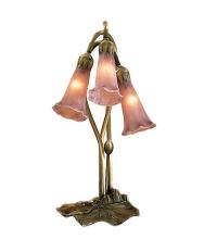 Meyda White 13863 - 16" High Lavender Pond Lily 3 LT Accent Lamp