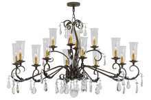 Meyda White 138846 - 62" Long Windsor 14 Light Oblong Chandelier