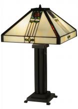 Meyda White 139227 - 23.5"H Pasadena Rose Table Lamp