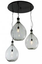 Meyda White 147909 - 41"W Euri Tanta 3 LT Cascading Pendant