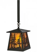 Meyda White 149025 - 7"Sq Tall Pines Mini Pendant