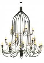 Meyda White 149323 - 72"W Bell 20 LT Three Tier Chandelier