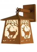 Meyda White 15278 - 7.5"W Deer at Dawn Hanging Wall Sconce