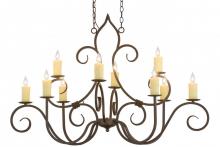 Meyda White 156587 - 48"L Clifton 10 LT Oblong Chandelier