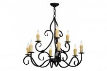 Meyda White 157462 - 36" Wide Clayton 9 Light Chandelier