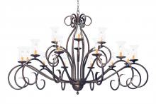 Meyda White 157991 - 72" Wide Sienna 18 Light Two Tier Chandelier