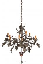 Meyda White 158684 - 28"W Greenbriar Oak 9 Arm Chandelier Hardware