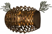 Meyda White 158932 - 14"W Stoneycreek Pinecone Wall Sconce