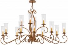 Meyda White 160782 - 60"L Wallis 14 LT Oblong Chandelier