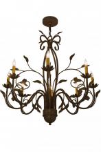 Meyda White 162407 - 36" Wide Bordeaux 8 Light Chandelier