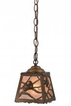 Meyda White 164758 - 6"Sq Spruce Pine Mini Pendant