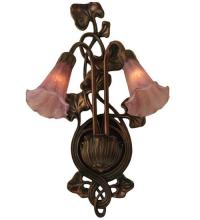 Meyda White 16787 - 11"W Lavender Pond Lily 2 Lt Wall Sconce