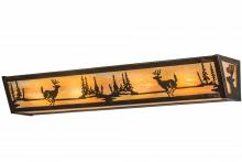 Meyda White 173839 - 30"W Deer at Lake Vanity Light