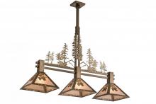 Meyda White 177349 - 45"L Balsam Pine Tall Pines 3 LT Island Pendant