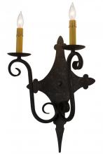 Meyda White 183262 - 12"W Angelique 2 LT Wall Sconce