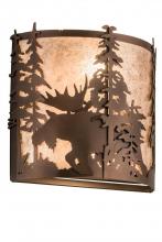 Meyda White 187282 - 12"W Moose at Dusk Wall Sconce