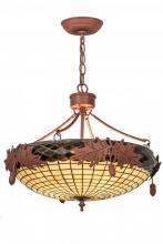 Meyda White 187594 - 20" Wide Greenbriar Oak Inverted Pendant