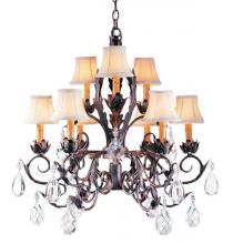 Meyda White 191859 - 26"W New Country French 9 LT Chandelier