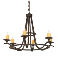 Meyda White 196944 - 36" Wide Octavia 6 LT Chandelier