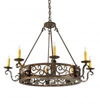 Meyda White 200078 - 36" Wide Delano 8 Light Chandelier