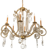 Meyda White 204918 - 40" Wide Lucerne 8 Light Chandelier