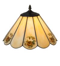 Meyda White 218812 - 13" Wide Roses Shade