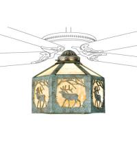 Meyda White 22340 - 13"W Lone Elk Fan Light Shade