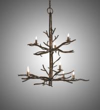 Meyda White 223477 - 36" Wide Winter Solstice 9 Light Chandelier