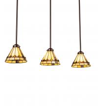 Meyda White 237619 - 42" Long Belvidere 3 Light Island Pendant