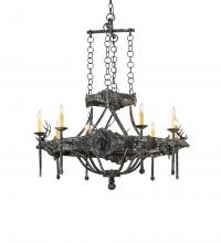 Meyda White 241339 - 40" Wide Stag 8 Light Chandelier