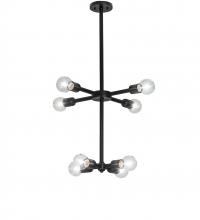 Meyda White 243083 - 20" Wide Pronograde Jack 8 Light Chandelier