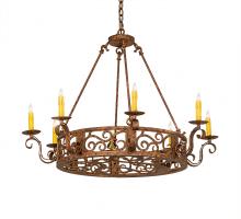 Meyda White 246220 - 36" Wide Delano 8 Light Chandelier