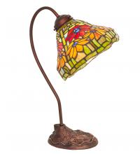 Meyda White 247784 - 18" High Tiffany Poinsettia Desk Lamp