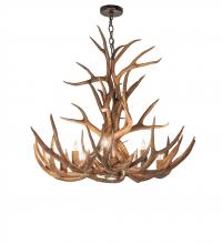 Meyda White 247856 - 34" Wide Antlers Elk & Mule Deer 8 Light Chandelier