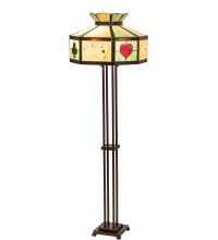 Meyda White 252401 - 63.5" High Poker Face Floor Lamp