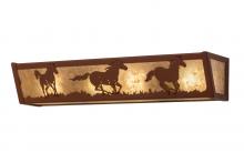 Meyda White 254836 - 24" Wide Running Horses Vanity Light