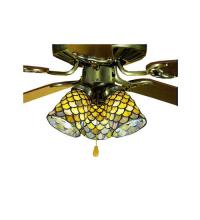 Meyda White 27470 - 4"W Tiffany Fishscale Fan Light Shade