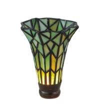 Meyda White 29042 - 4" Wide X 6" High Tiffany Pond Lily Green Shade