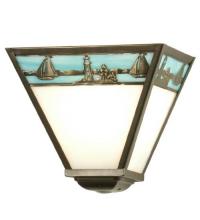 Meyda White 29114 - 9"W Sailboat Wall Sconce