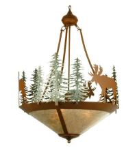 Meyda White 29524 - 24"W Wandering Moose Inverted Pendant