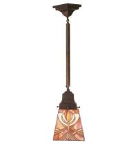 Meyda White 49139 - 5"Sq Glasgow Bungalow Mini Pendant.609