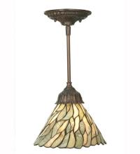 Meyda White 50863 - 8"W Willow Jadestone Mini Pendant