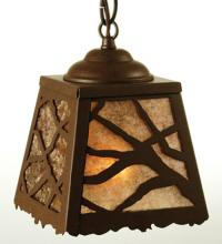 Meyda White 50939 - 6" Square Branches Mini Pendant