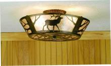 Meyda White 51495 - 16" Wide Elk on the Loose Flushmount